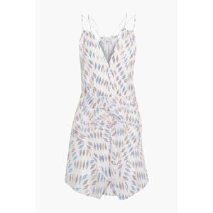 IRO Cherrie Metallic Mini Party Dress White Multicolor, Size 38 (US 6)